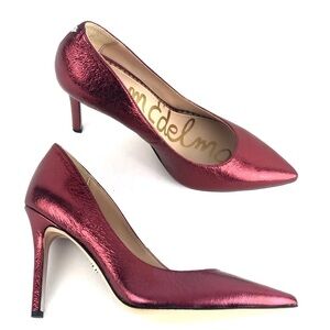 Sam Edelman Red Hazel Pointed Pumps Heels Shoes Stilettos Holiday Size 6